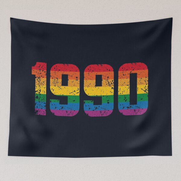 Item preview, Vintage 1990 Retro Rainbow Pride Birthday Design designed and sold by EchoPrint Co..