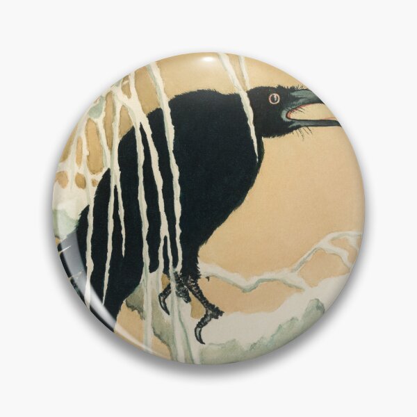 Item preview, Raven in winter (1802 - 1890) vintage Ukiyo-e style by Ikeda Koson designed and sold by maisielabmouse.