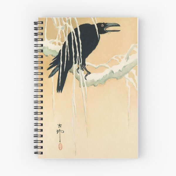 Item preview, Raven in winter (1802 - 1890) vintage Ukiyo-e style by Ikeda Koson designed and sold by maisielabmouse.