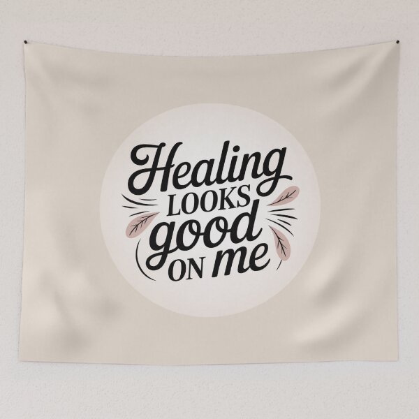 Item preview, Healing Looks Good on Me – Self Love Quote Typography Design designed and sold by ABLAT-CREATIONS.