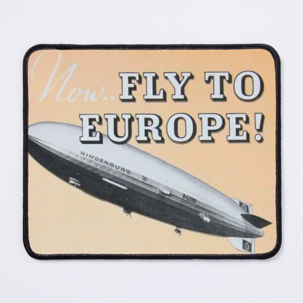 Item preview, hindenburg vintage poster airship fly to europe airlines designed and sold by PilotandPlane.