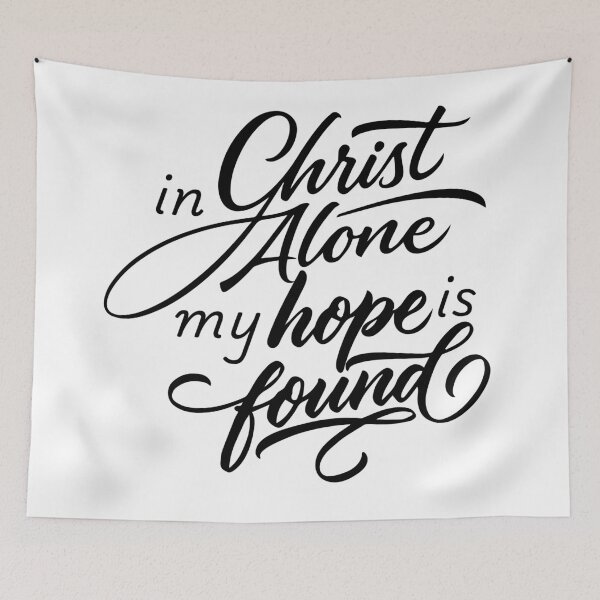 Item preview, In Christ Alone My Hope Is Found – Christian Faith & Hope Quote designed and sold by Verse & Vibes.