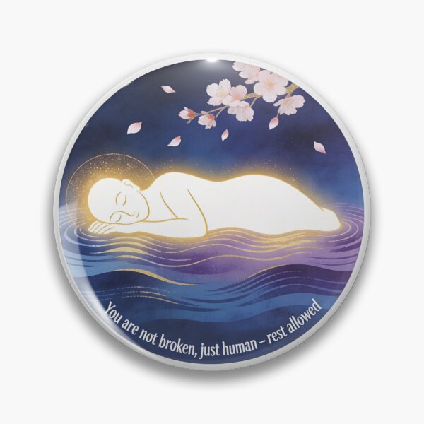 Item preview, Not Broken, Just Human – Rest Allowed designed and sold by KMChronicles.
