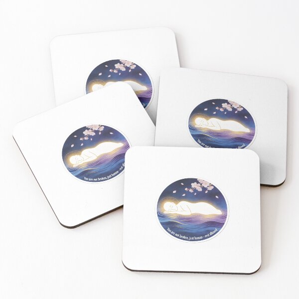 Item preview, Not Broken, Just Human – Rest Allowed designed and sold by KMChronicles.
