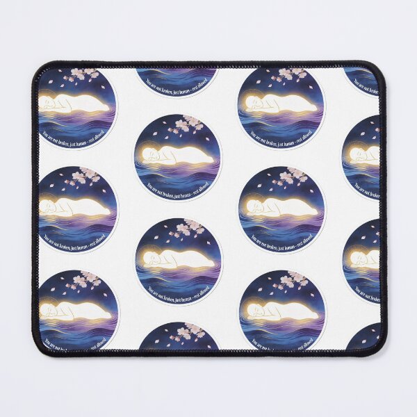 Item preview, Not Broken, Just Human – Rest Allowed designed and sold by KMChronicles.