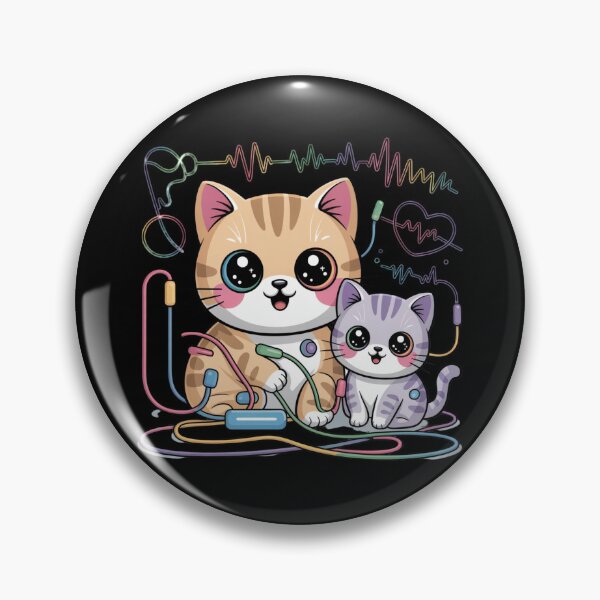Item preview, Electrophysiology kawaii cat and kawaii art designed and sold by DamioPolArt.