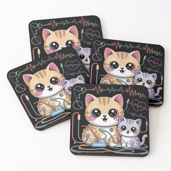 Item preview, Electrophysiology kawaii cat and kawaii art designed and sold by DamioPolArt.