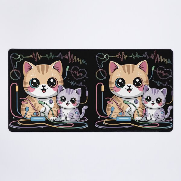 Item preview, Electrophysiology kawaii cat and kawaii art designed and sold by DamioPolArt.