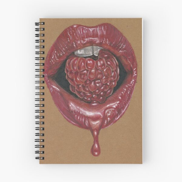 Item preview, Juicy Raspberry Glossy Lips Art designed and sold by thecraftywitchs.