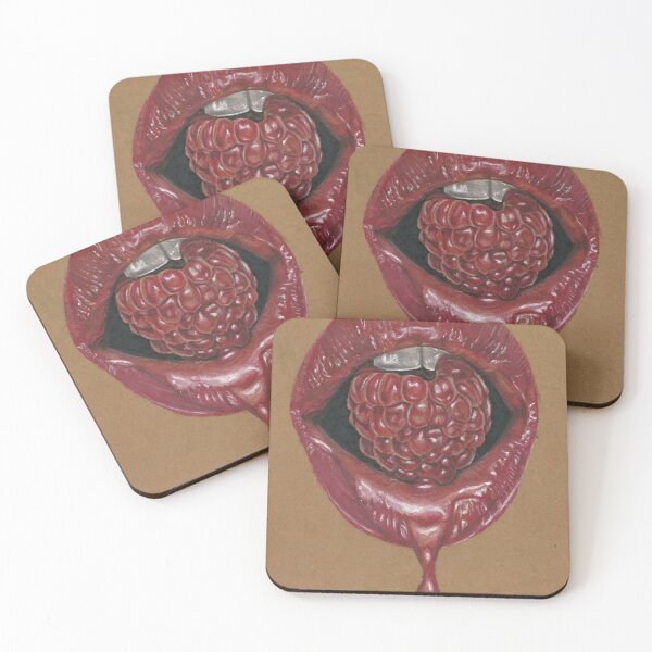 Item preview, Juicy Raspberry Glossy Lips Art designed and sold by thecraftywitchs.