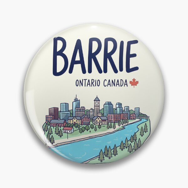 Item preview, Barrie Ontario Canada Cute Colorful Skyline Landscape  designed and sold by HowToCanadian.