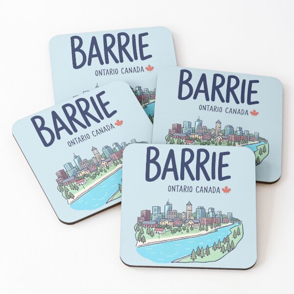 Item preview, Barrie Ontario Canada Cute Colorful Skyline Landscape  designed and sold by HowToCanadian.