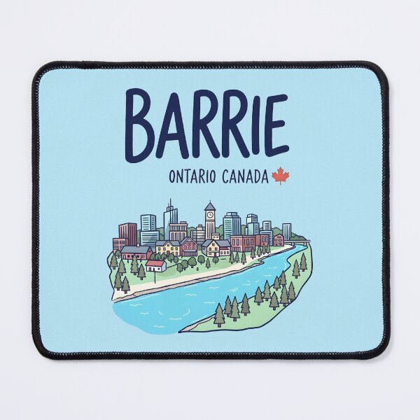 Item preview, Barrie Ontario Canada Cute Colorful Skyline Landscape designed and sold by HowToCanadian.
