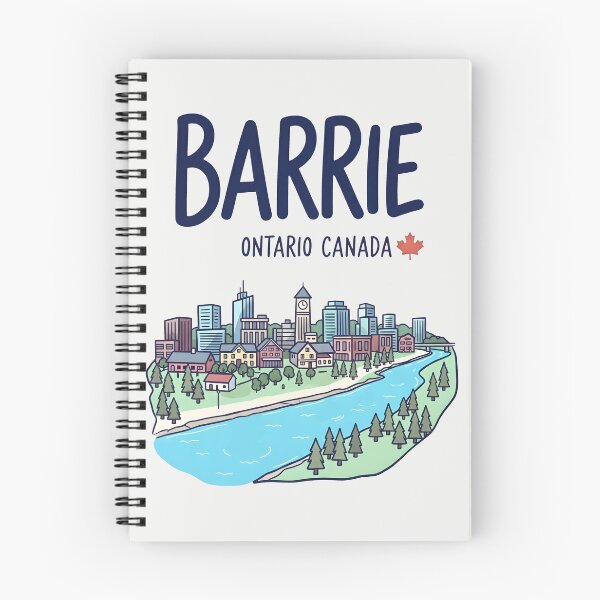 Item preview, Barrie Ontario Canada Cute Colorful Skyline Landscape  designed and sold by HowToCanadian.