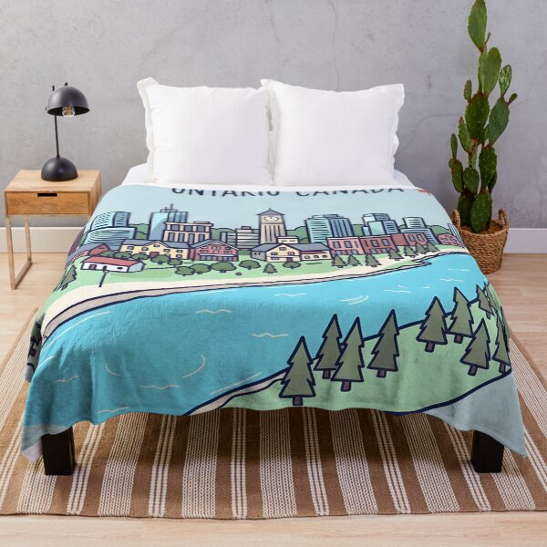 Item preview, Barrie Ontario Canada Cute Colorful Skyline Landscape  designed and sold by HowToCanadian.