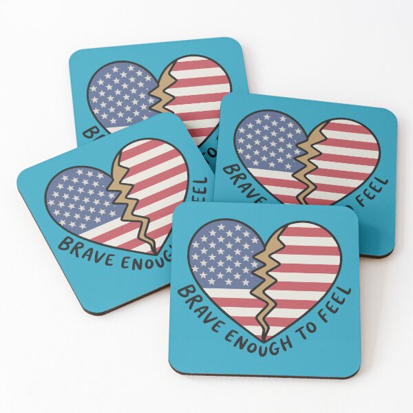 Item preview, Liberty Feels™ – Brave Enough To Feel Patriotic Mental Health Heart designed and sold by ُEldalal-Design.
