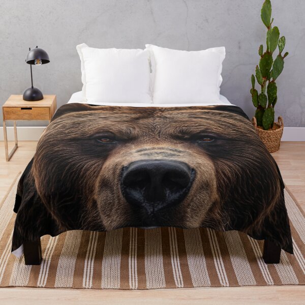 Item preview, Don't Poke The Bear - Majestic Grizzly King - Wild Spirit Art designed and sold by NaturalBeautySebastian .