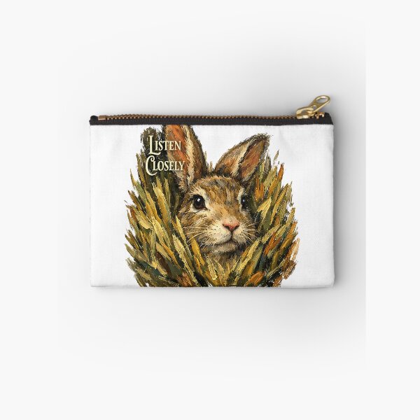 Item preview, Listen Closely Rabbit in Grass - Textured 3D Impasto Animal Art designed and sold by LSphere Art.