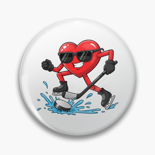 Item preview, Funny Valentine Ice Hockey Player Red Hearts February 14 designed and sold by OlakunleOloroz.