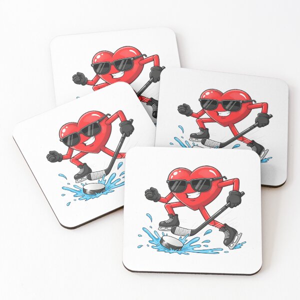 Item preview, Funny Valentine Ice Hockey Player Red Hearts February 14 designed and sold by OlakunleOloroz.