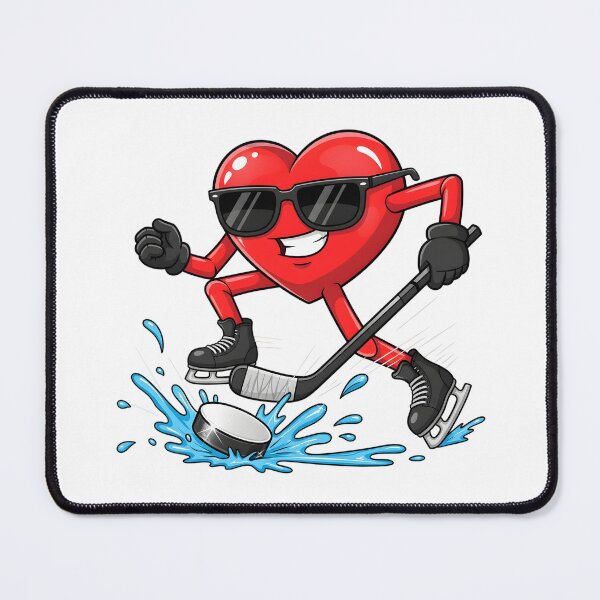 Item preview, Funny Valentine Ice Hockey Player Red Hearts February 14 designed and sold by OlakunleOloroz.