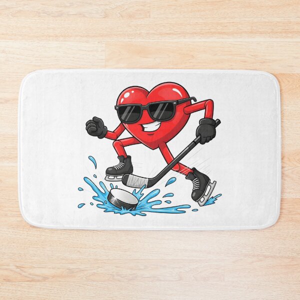 Item preview, Funny Valentine Ice Hockey Player Red Hearts February 14 designed and sold by OlakunleOloroz.