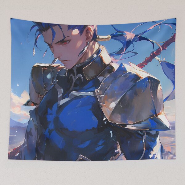 Item preview, Lancer fate stay night Blue Armor Sky Windy Stoic Hero designed and sold by mildaclairmo.