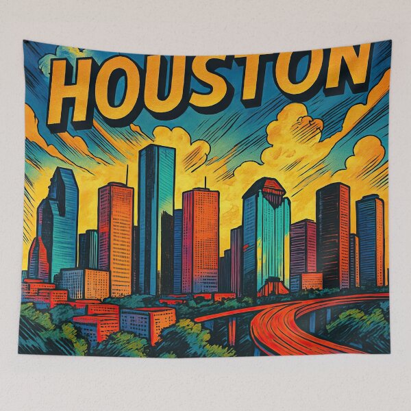 Item preview, Houston, city | Comics stylCartoone -  designed and sold by ComicsFactory.