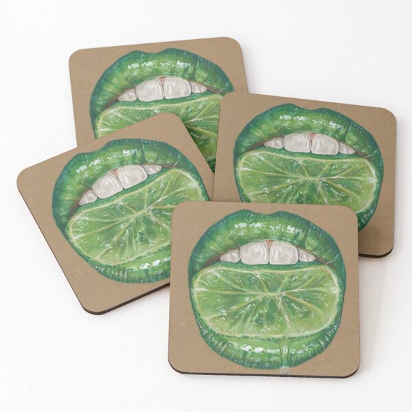Item preview, Juicy Lime Glossy Lips Art designed and sold by thecraftywitchs.