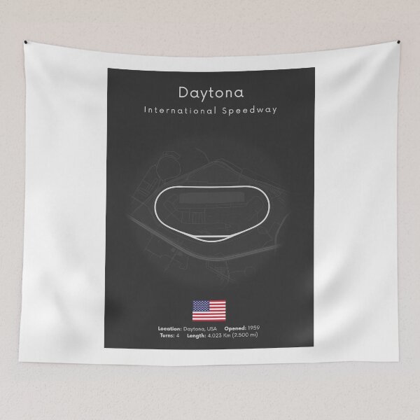 Item preview, Daytona Oval Race Track Map Poster Minimalist Wall Art designed and sold by shopcanva.