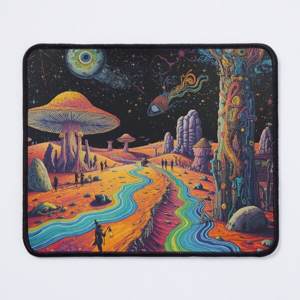 Item preview, Cosmic Psychedelic Journey – Mystical Forest Pop Art & Street Art designed and sold by PLUSHIWORLDtm.