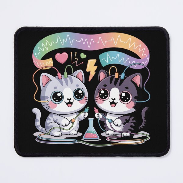 Item preview, Electrophysiology kawaii cat and medical art designed and sold by DamioPolArt.