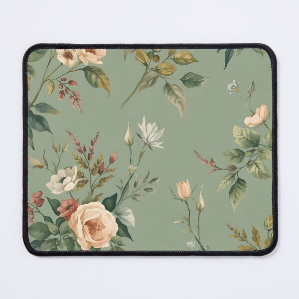 Item preview, Sage Green Floral Pattern designed and sold by MoonMonkeyNbear.