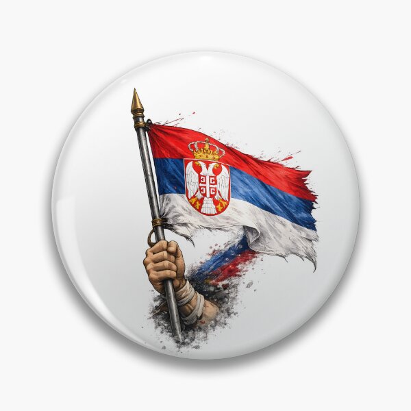 Item preview, Serbia Flag with Coat of Arms – Strength, Pride and Identity  designed and sold by ADVA.N.