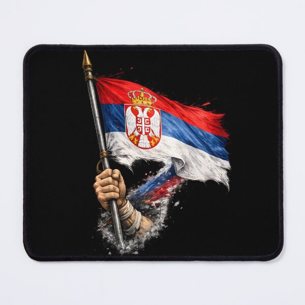 Item preview, Serbia Flag with Coat of Arms – Strength, Pride and Identity designed and sold by ADVA.N.
