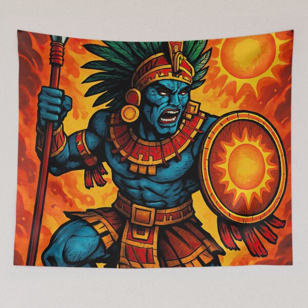 Item preview, Huitzilopochtli, Aztec god of the sun and war | Comics stylCartoone -  designed and sold by ComicsFactory.