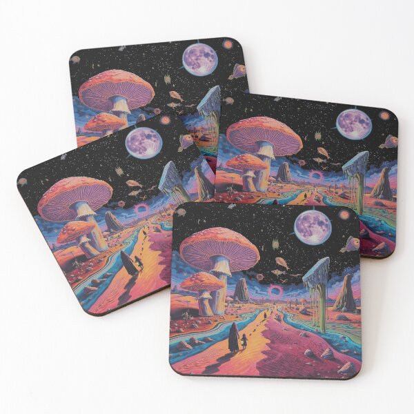 Item preview, Cosmic Psychedelic Odyssey – Pop Art Landscape, Street Art Fantasy designed and sold by PLUSHIWORLDtm.