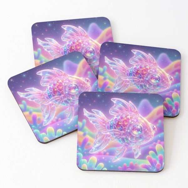 Item preview, Sparkling Crystal Fish in a Pastel Dreamscape designed and sold by maboroshilab.
