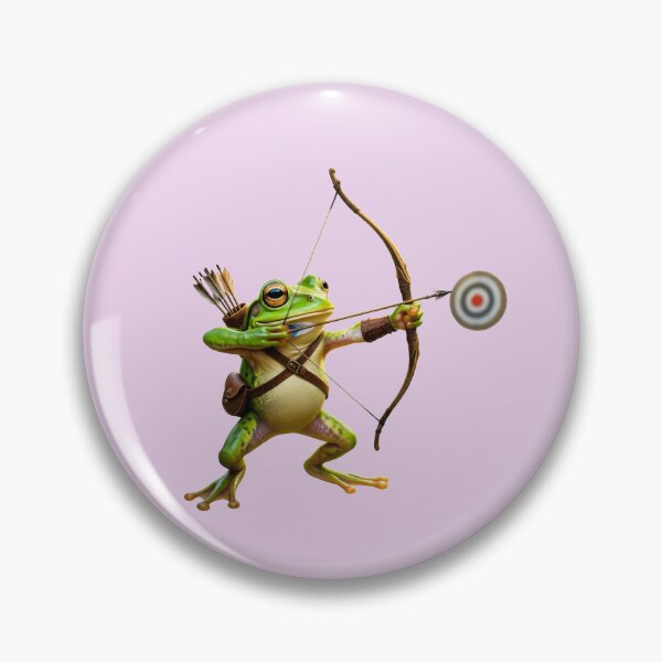 Item preview, Frog Archer – Whimsical Fantasy Archery Art designed and sold by zohocreations.
