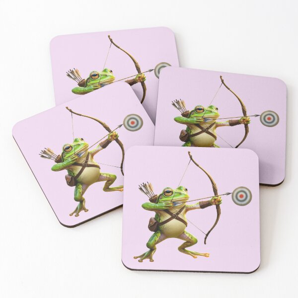 Item preview, Frog Archer – Whimsical Fantasy Archery Art designed and sold by zohocreations.