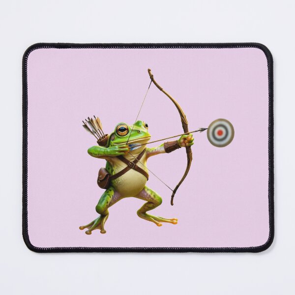 Item preview, Frog Archer – Whimsical Fantasy Archery Art designed and sold by zohocreations.