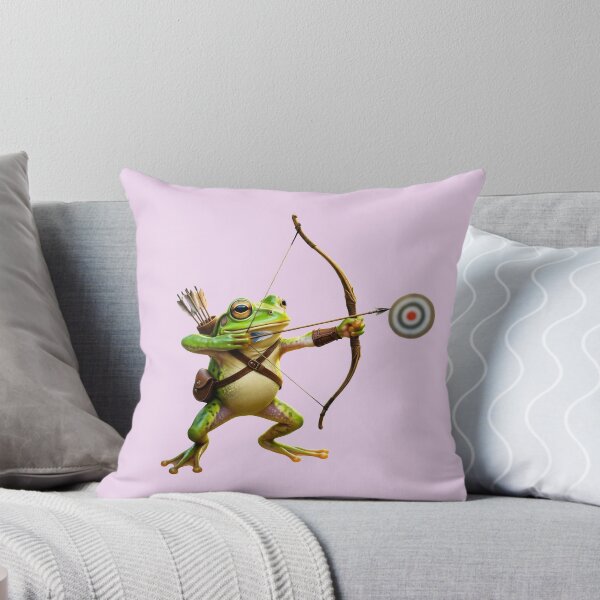 Item preview, Frog Archer – Whimsical Fantasy Archery Art designed and sold by zohocreations.