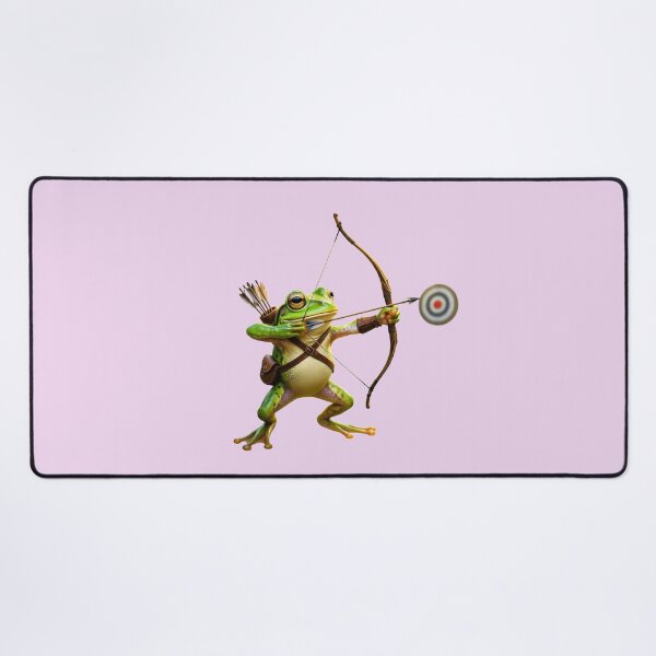 Item preview, Frog Archer – Whimsical Fantasy Archery Art designed and sold by zohocreations.