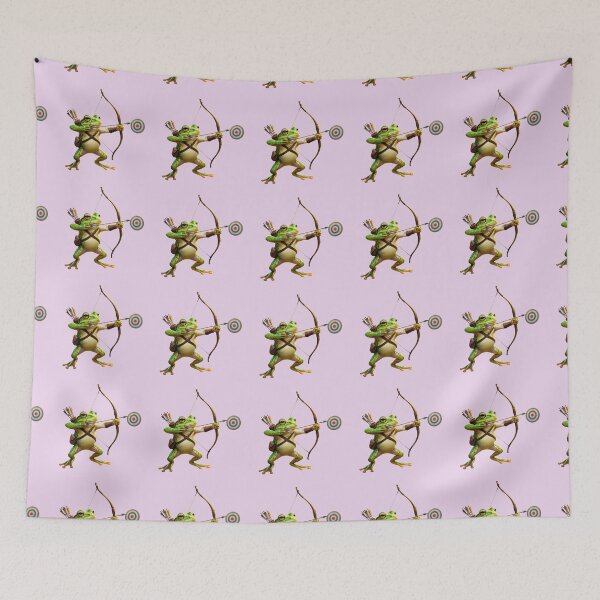 Item preview, Frog Archer – Whimsical Fantasy Archery Art designed and sold by zohocreations.