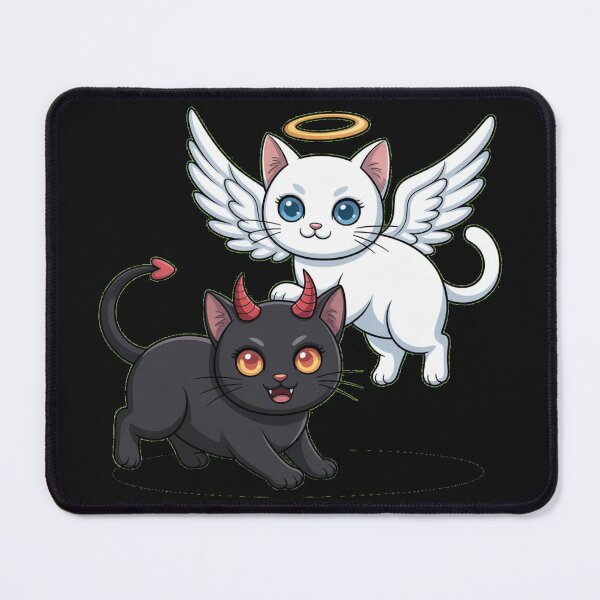 Item preview, Angel and Devil Cats – Cute Valentine’s Day Design for Cat Lovers | Sweet but Spicy Duo designed and sold by Versik-.