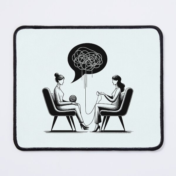 Item preview, Psychotherapy illustration, therapy session, modern art designed and sold by CreareAT.