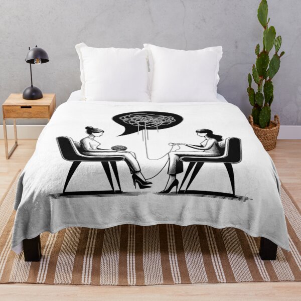 Item preview, Psychotherapy illustration, therapy session, modern art designed and sold by CreareAT.