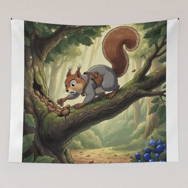 Item preview, Pip the Squirrel in the Canopy designed and sold by WForge - Where thread meets precision.