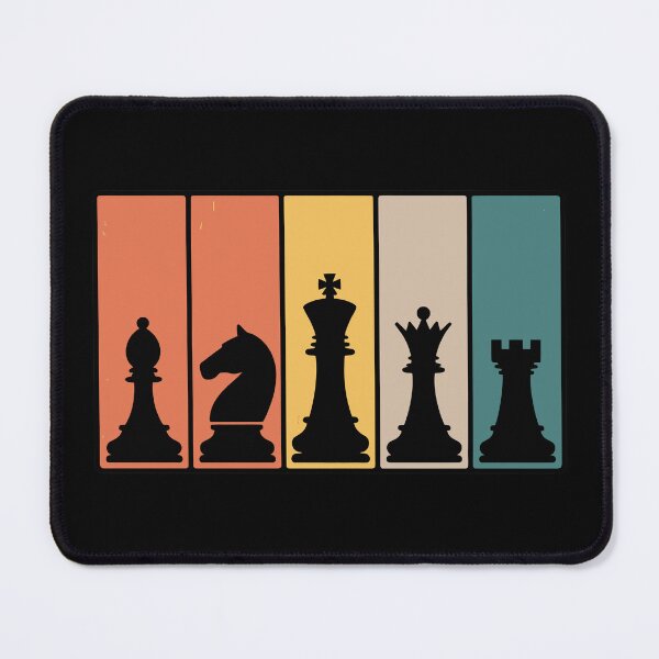 Item preview, Chess Piece Silhouettes on Color Blocks designed and sold by jkrphoto.