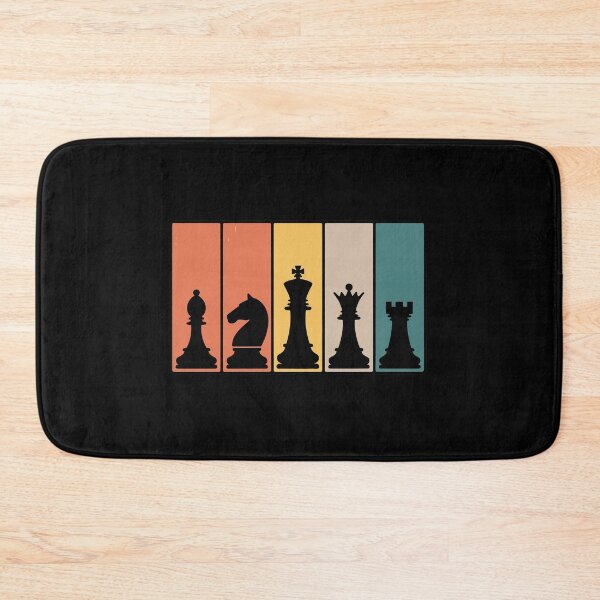 Item preview, Chess Piece Silhouettes on Color Blocks designed and sold by jkrphoto.